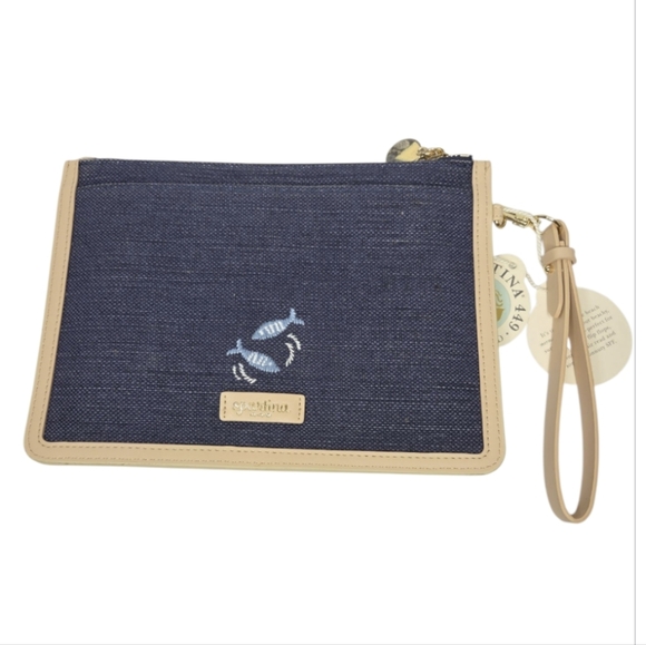 Spartina 449 Applique Wristlet Hamilton Crab NEW
